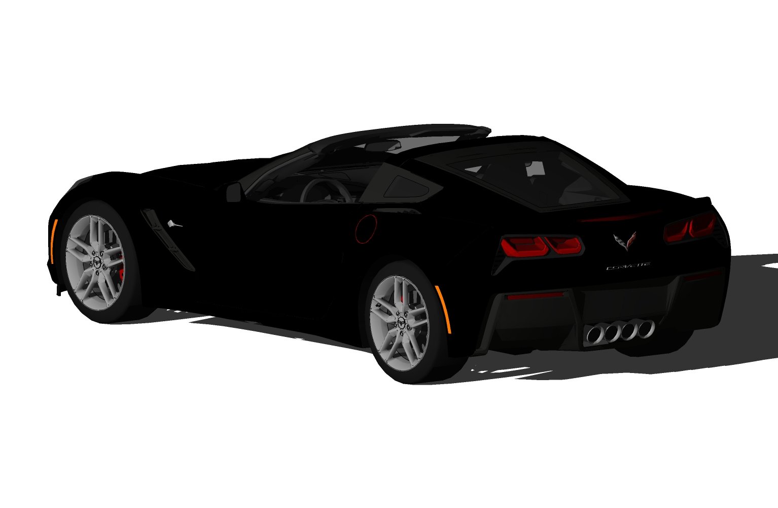 3D Model of 2014 Chevrolet Corvette C7 Stingray Targa - Image 2