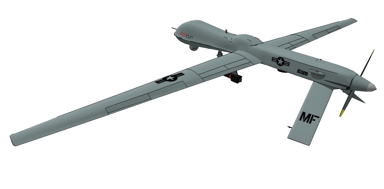 3D Model of General Atomics RQ-1A Predator Drone - Image 2