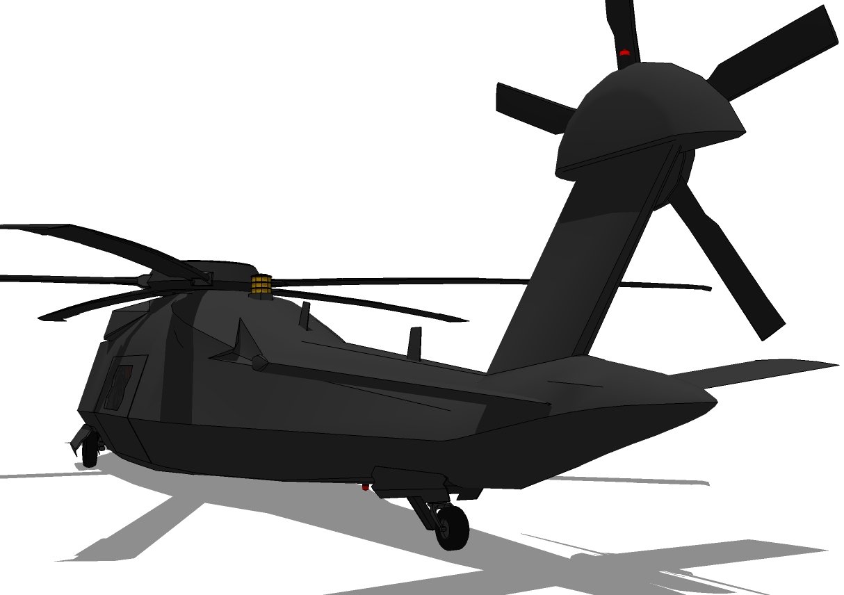 3D Model of MH-60 Stealth Black Hawk Silent Hawk - Image 2