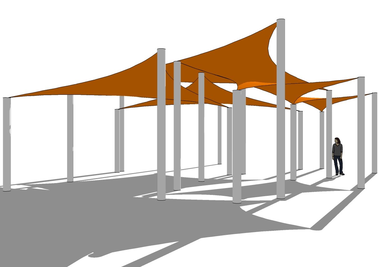 3D Model of Sky Shade Sail Shade - Image 2