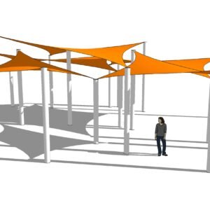 3D Model of Sky Shade Sail Shade