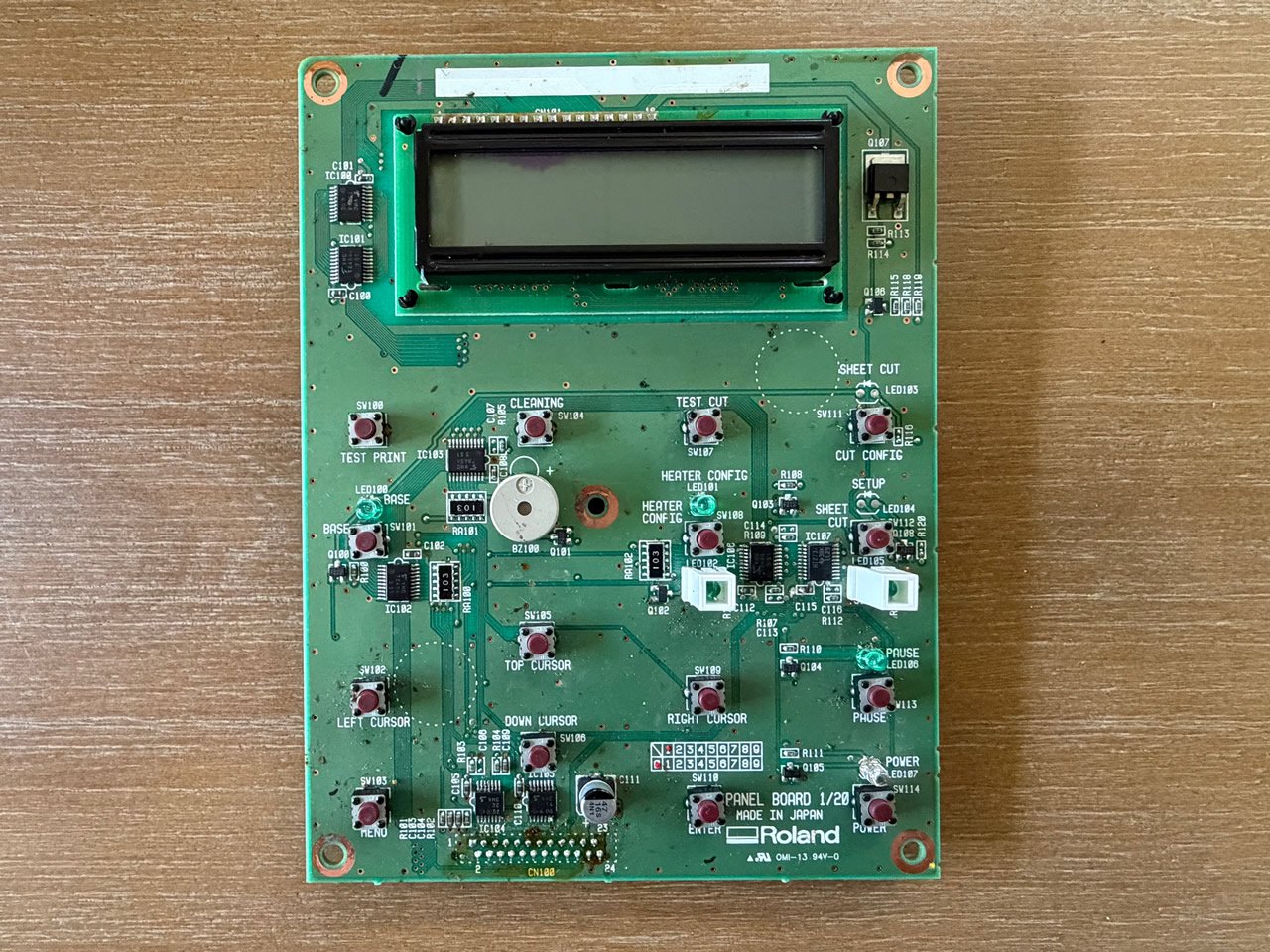 Control Panel Board, Roland SP-300 SP-300V SP-540V, W840605010